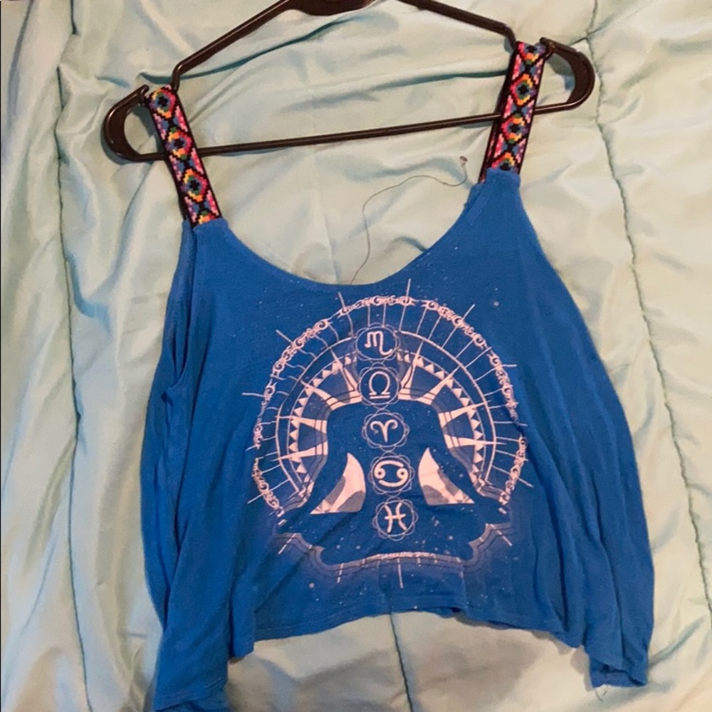 Blue crop top